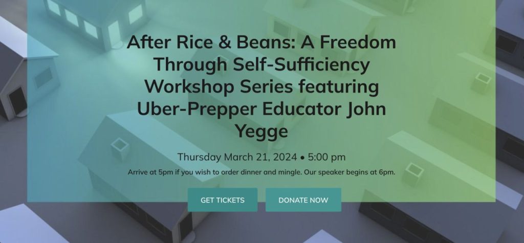 Self Sufficiency Prepper Workshop